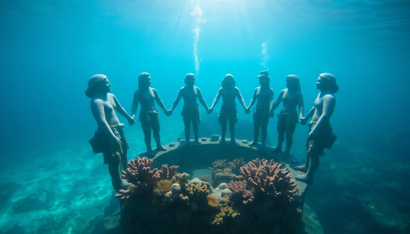 The underwater sculpture park in Grenada